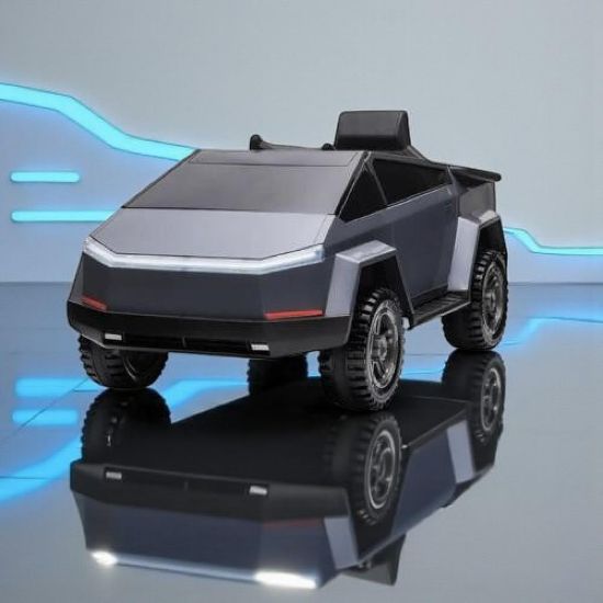 صورة مركبة بيك أب كهربائية للأطفال بتصميم سايبر تراك